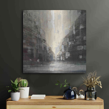 Luxe Metal Art 'Silver City' by Albena Hristova, Metal Wall Art,24x24