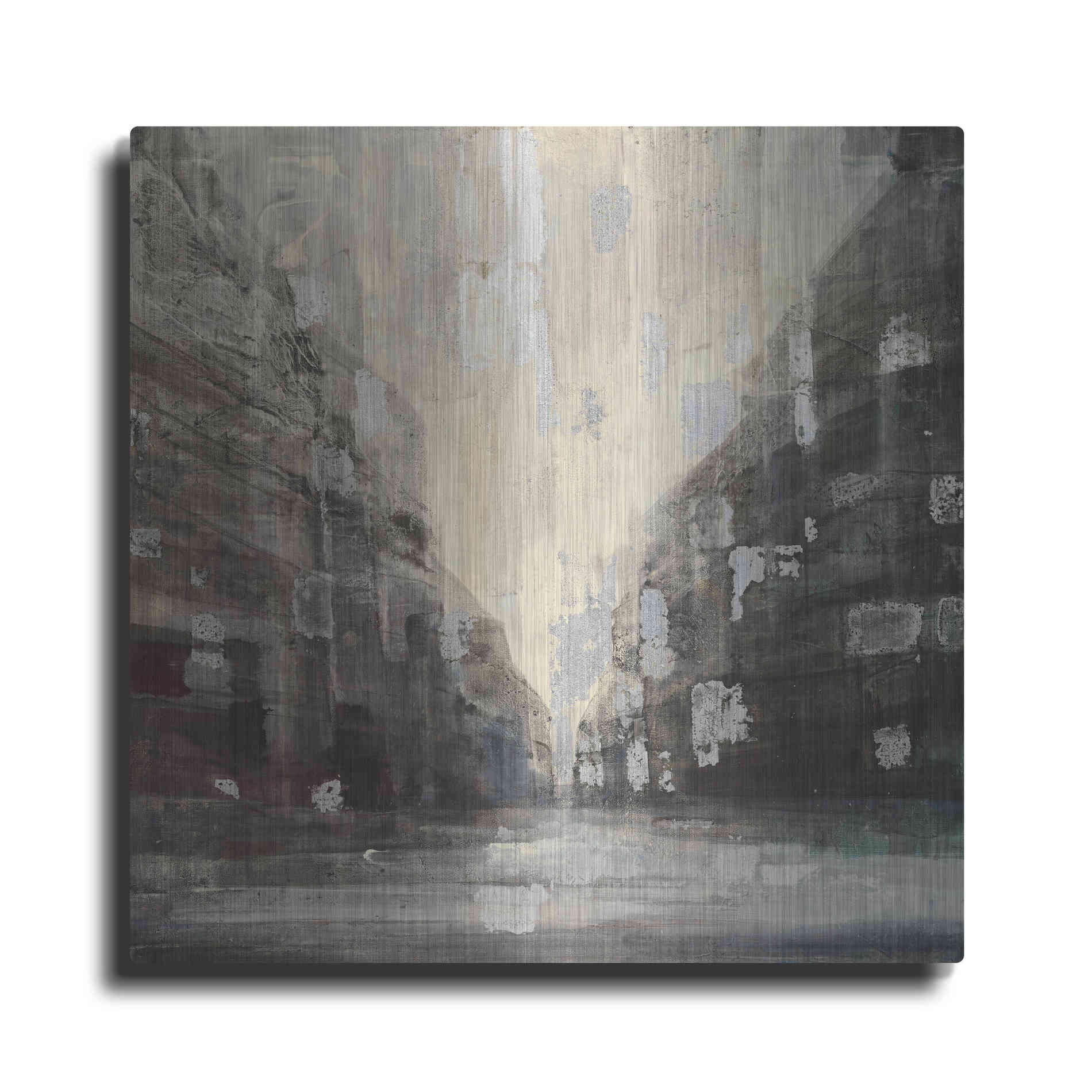 Luxe Metal Art 'Silver City' by Albena Hristova, Metal Wall Art