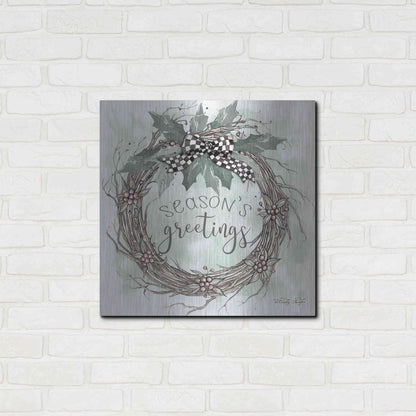 Luxe Metal Art 'Season's Greetings' by Cindy Jacobs, Metal Wall Art,24x24