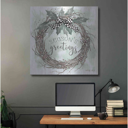 Luxe Metal Art 'Season's Greetings' by Cindy Jacobs, Metal Wall Art,36x36