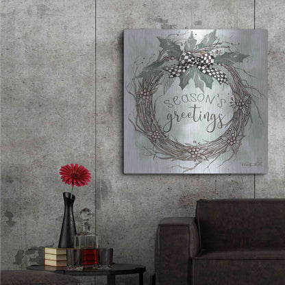 Luxe Metal Art 'Season's Greetings' by Cindy Jacobs, Metal Wall Art,36x36