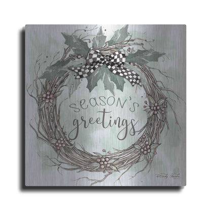 Luxe Metal Art 'Season's Greetings' by Cindy Jacobs, Metal Wall Art