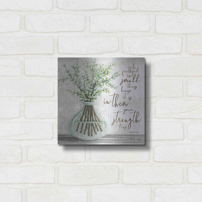 Luxe Metal Art 'Be Faithful' by Cindy Jacobs, Metal Wall Art,12x12