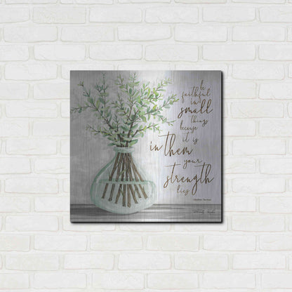 Luxe Metal Art 'Be Faithful' by Cindy Jacobs, Metal Wall Art,24x24