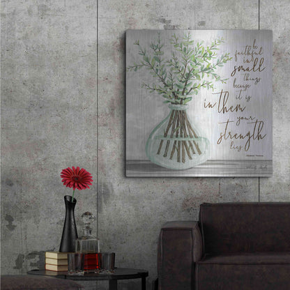 Luxe Metal Art 'Be Faithful' by Cindy Jacobs, Metal Wall Art,36x36