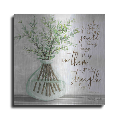 Luxe Metal Art 'Be Faithful' by Cindy Jacobs, Metal Wall Art