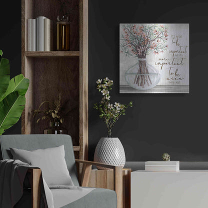 Luxe Metal Art 'It's Important to be Nice' by Cindy Jacobs, Metal Wall Art,24x24
