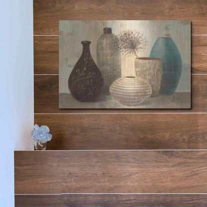 Luxe Metal Art 'Vessel Still Life II' by Albena Hristova, Metal Wall Art,16x12