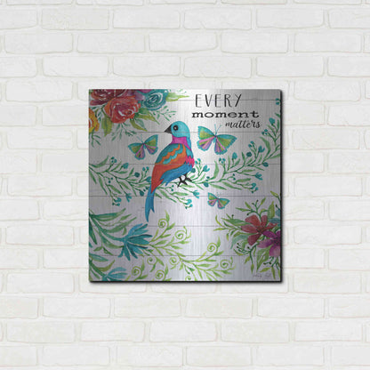 Luxe Metal Art 'Every Little Moment Matters' by Cindy Jacobs, Metal Wall Art,24x24