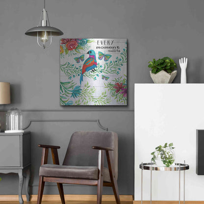 Luxe Metal Art 'Every Little Moment Matters' by Cindy Jacobs, Metal Wall Art,24x24