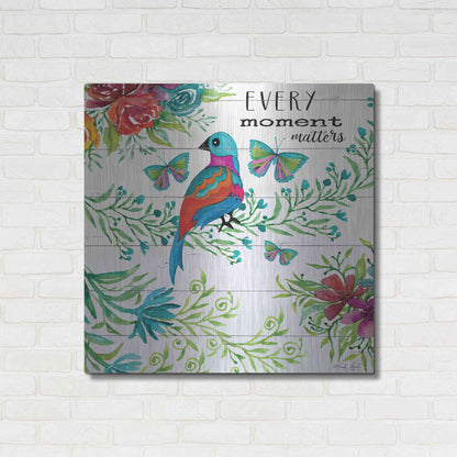 Luxe Metal Art 'Every Little Moment Matters' by Cindy Jacobs, Metal Wall Art,36x36