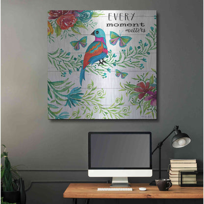 Luxe Metal Art 'Every Little Moment Matters' by Cindy Jacobs, Metal Wall Art,36x36