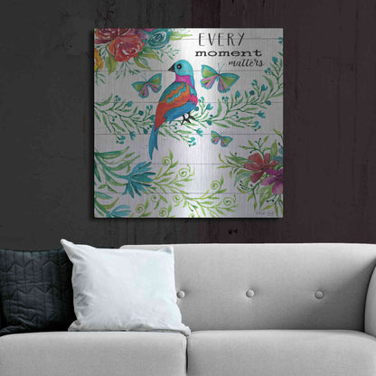 Luxe Metal Art 'Every Little Moment Matters' by Cindy Jacobs, Metal Wall Art,36x36