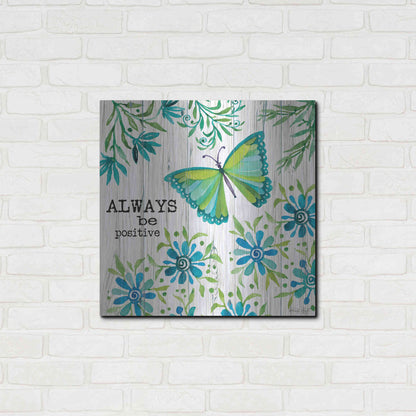 Luxe Metal Art 'Always Be Positive' by Cindy Jacobs, Metal Wall Art,24x24