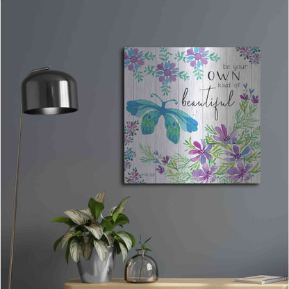 Luxe Metal Art 'Be Your Own Kind of Beautiful' by Cindy Jacobs, Metal Wall Art,24x24