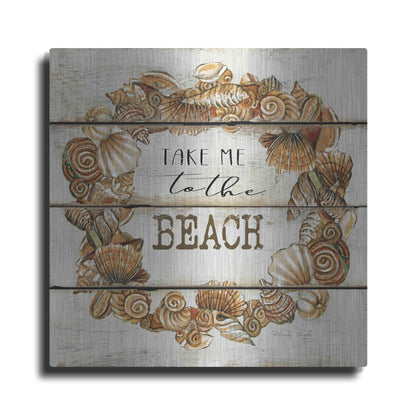 Luxe Metal Art 'Take Me to the Beach' by Cindy Jacobs, Metal Wall Art