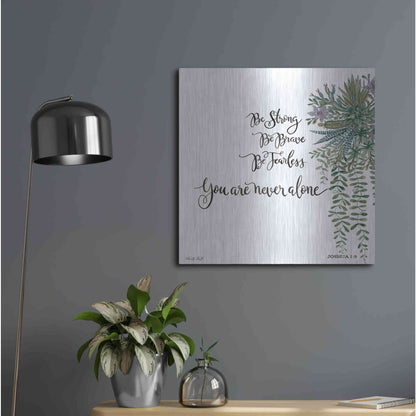 Luxe Metal Art 'Be Strong' by Cindy Jacobs, Metal Wall Art,24x24