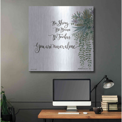 Luxe Metal Art 'Be Strong' by Cindy Jacobs, Metal Wall Art,36x36