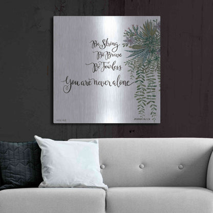 Luxe Metal Art 'Be Strong' by Cindy Jacobs, Metal Wall Art,36x36