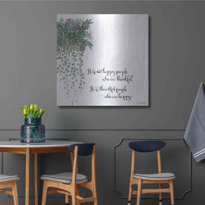Luxe Metal Art 'Thankful People' by Cindy Jacobs, Metal Wall Art,36x36