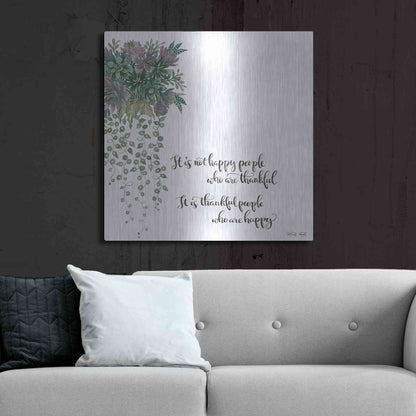 Luxe Metal Art 'Thankful People' by Cindy Jacobs, Metal Wall Art,36x36