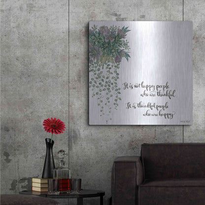Luxe Metal Art 'Thankful People' by Cindy Jacobs, Metal Wall Art,36x36