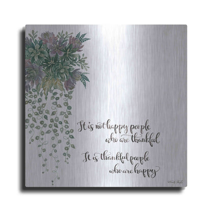 Luxe Metal Art 'Thankful People' by Cindy Jacobs, Metal Wall Art