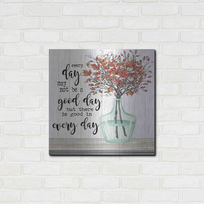 Luxe Metal Art 'Good day in Every Day' by Cindy Jacobs, Metal Wall Art,24x24