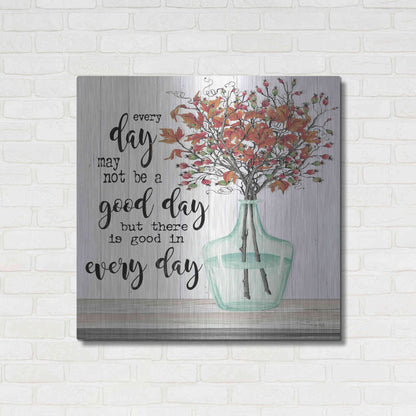 Luxe Metal Art 'Good day in Every Day' by Cindy Jacobs, Metal Wall Art,36x36