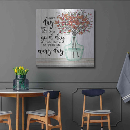 Luxe Metal Art 'Good day in Every Day' by Cindy Jacobs, Metal Wall Art,36x36