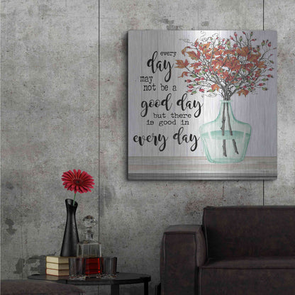 Luxe Metal Art 'Good day in Every Day' by Cindy Jacobs, Metal Wall Art,36x36