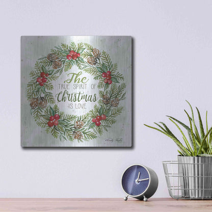 Luxe Metal Art 'True Spirit Wreath' by Cindy Jacobs, Metal Wall Art,12x12