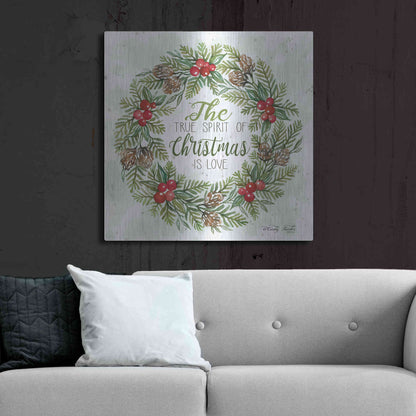 Luxe Metal Art 'True Spirit Wreath' by Cindy Jacobs, Metal Wall Art,36x36