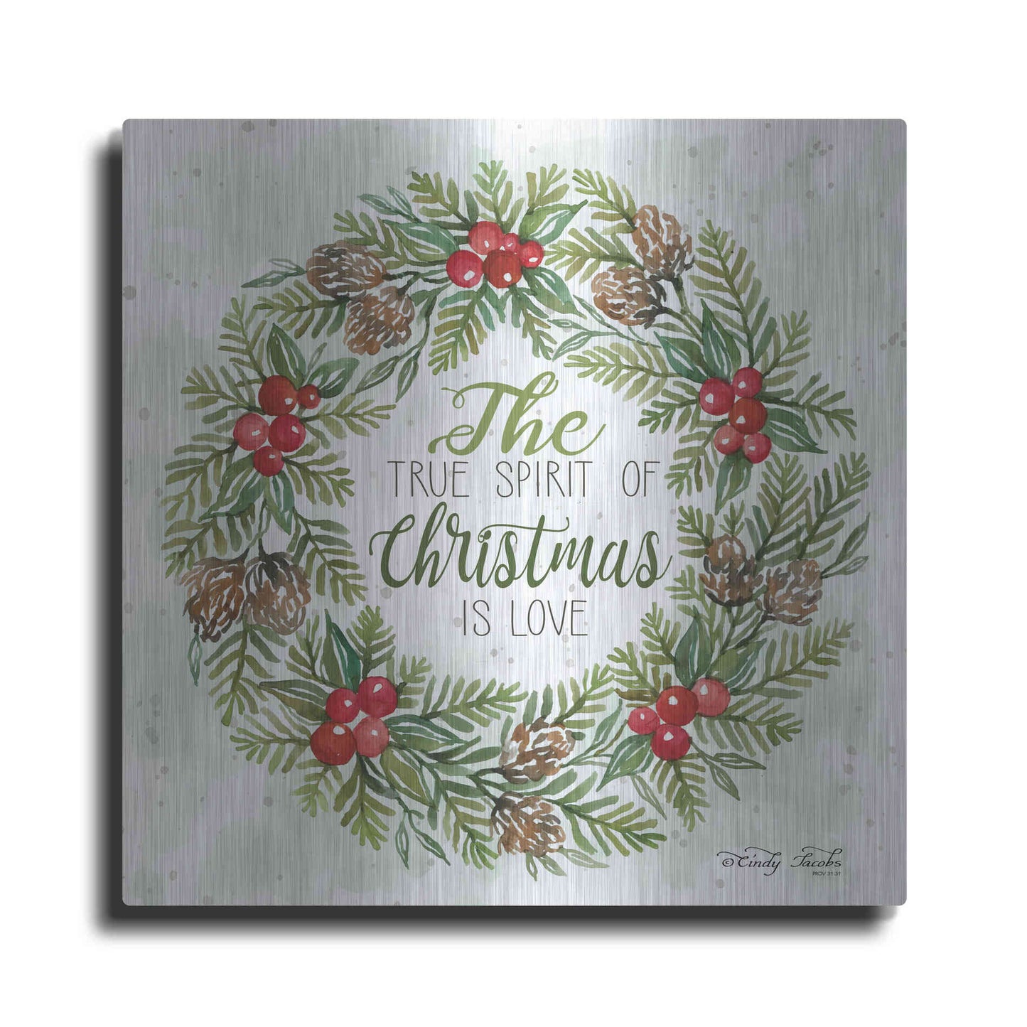 Luxe Metal Art 'True Spirit Wreath' by Cindy Jacobs, Metal Wall Art