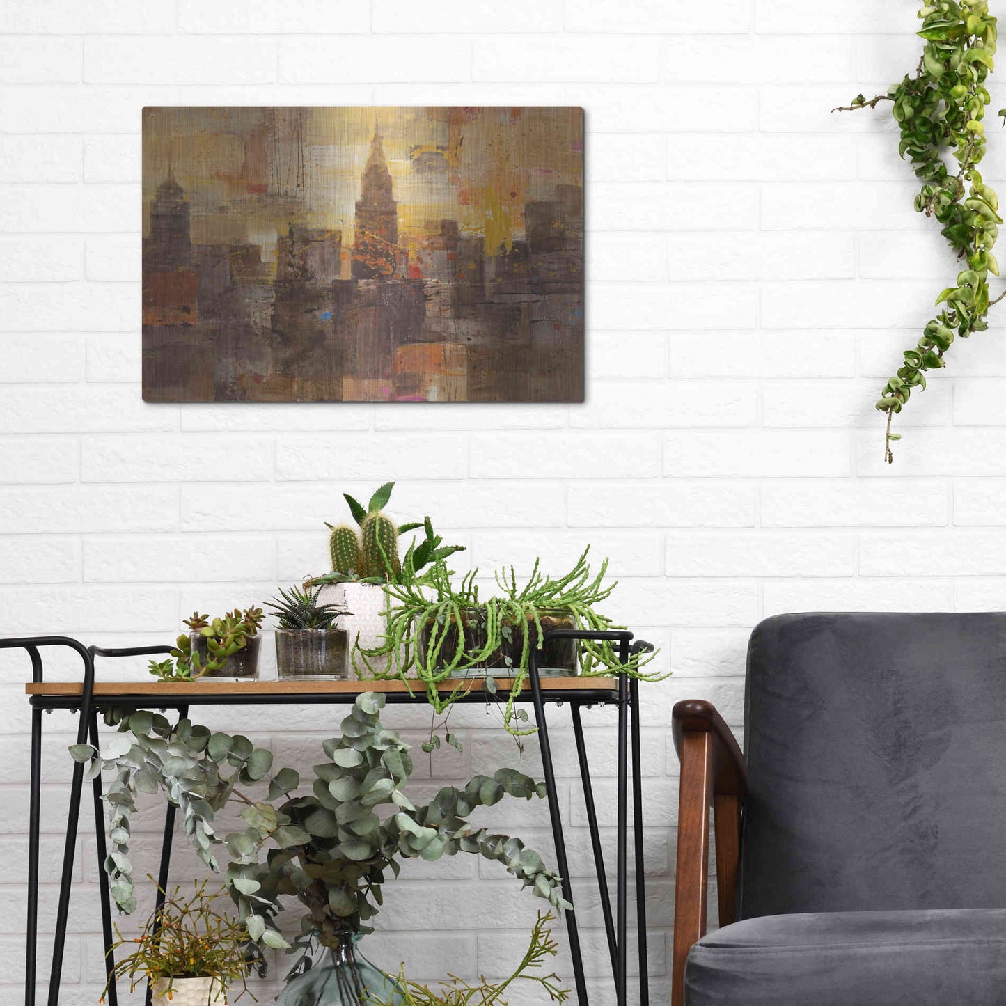 Luxe Metal Art 'Fireworks' by Albena Hristova, Metal Wall Art,16x12