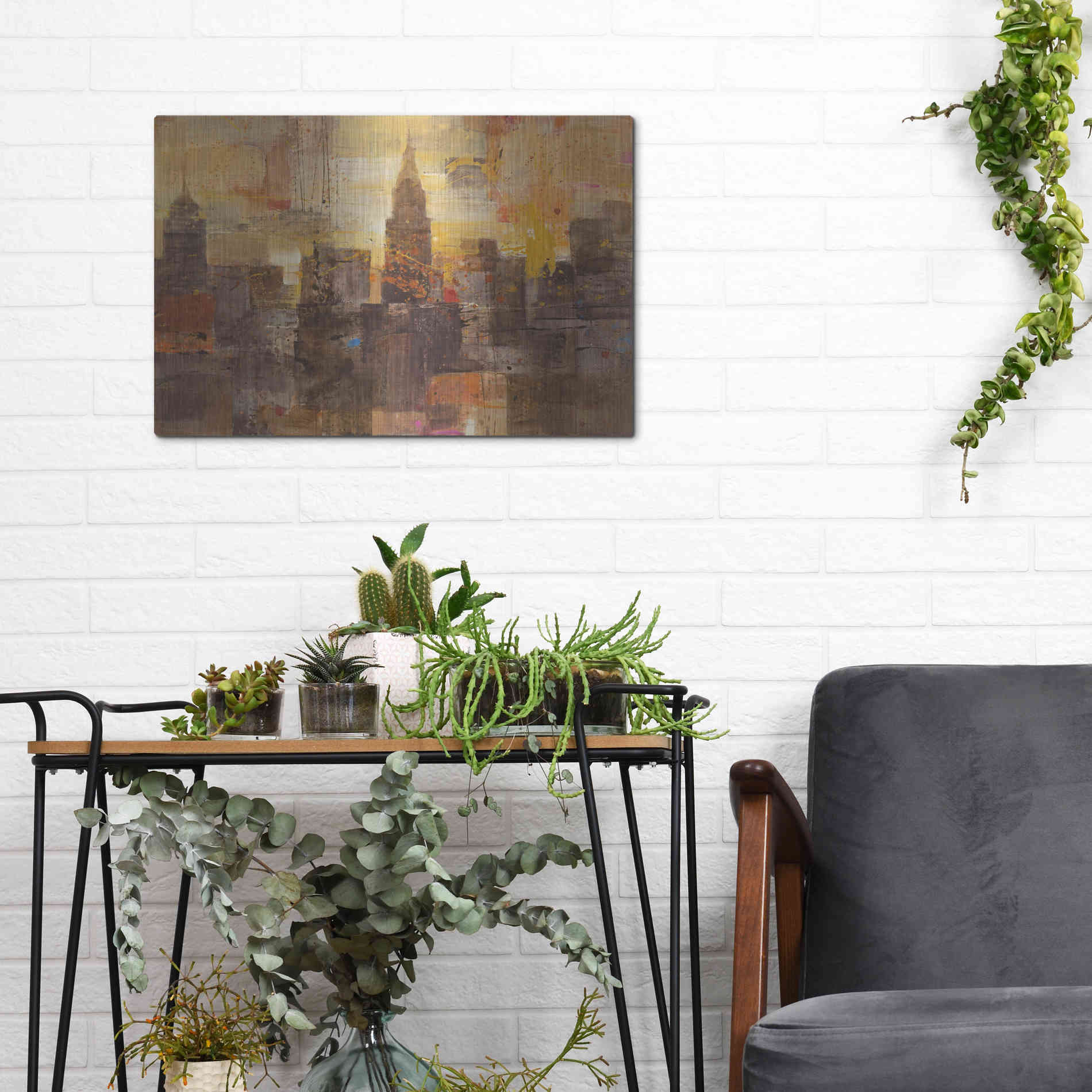 Luxe Metal Art 'Fireworks' by Albena Hristova, Metal Wall Art,16x12