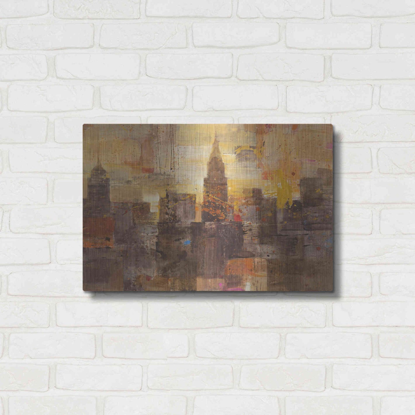 Luxe Metal Art 'Fireworks' by Albena Hristova, Metal Wall Art,24x16