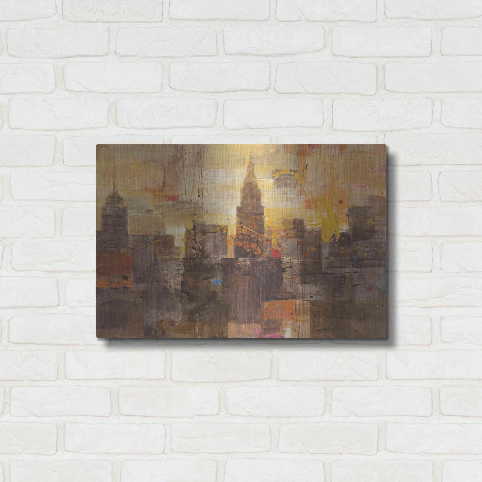 Luxe Metal Art 'Fireworks' by Albena Hristova, Metal Wall Art,24x16