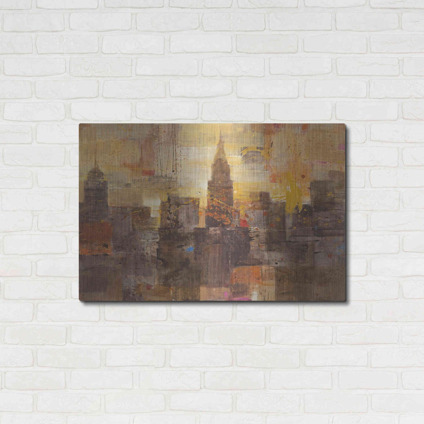 Luxe Metal Art 'Fireworks' by Albena Hristova, Metal Wall Art,36x24