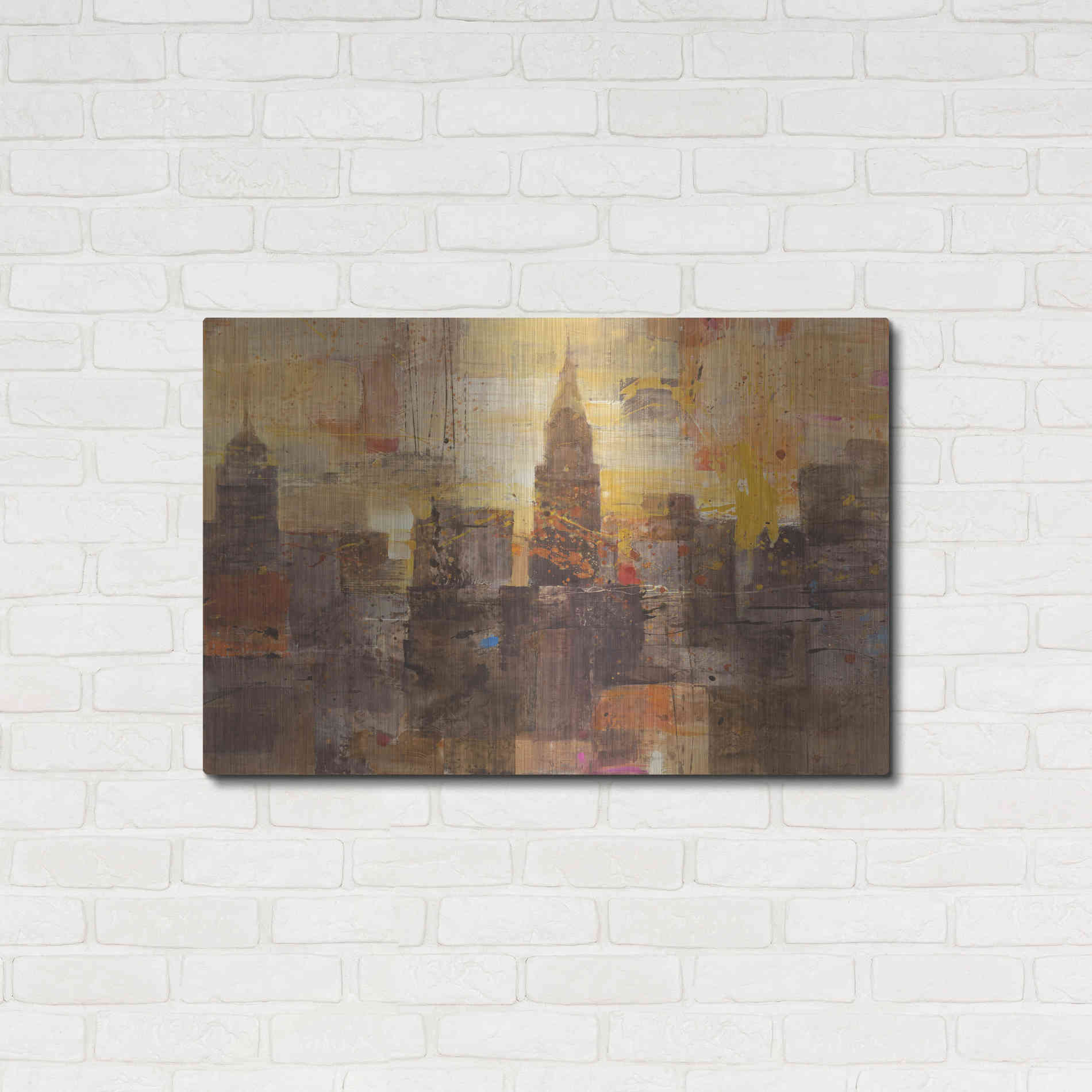 Luxe Metal Art 'Fireworks' by Albena Hristova, Metal Wall Art,36x24