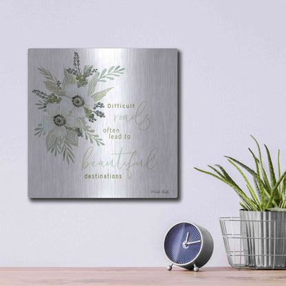 Luxe Metal Art 'Beautiful Destinations' by Cindy Jacobs, Metal Wall Art,12x12