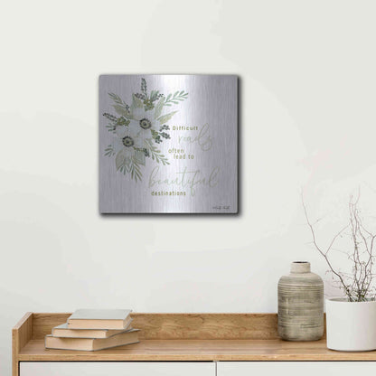 Luxe Metal Art 'Beautiful Destinations' by Cindy Jacobs, Metal Wall Art,12x12