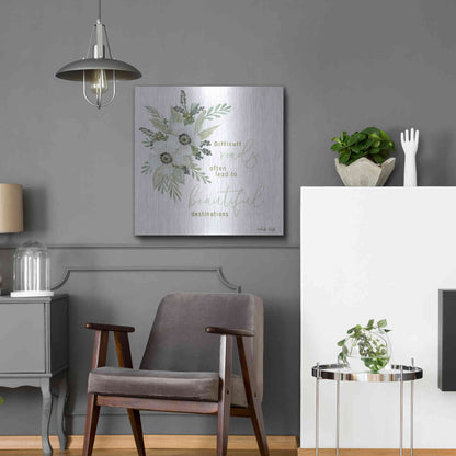 Luxe Metal Art 'Beautiful Destinations' by Cindy Jacobs, Metal Wall Art,24x24