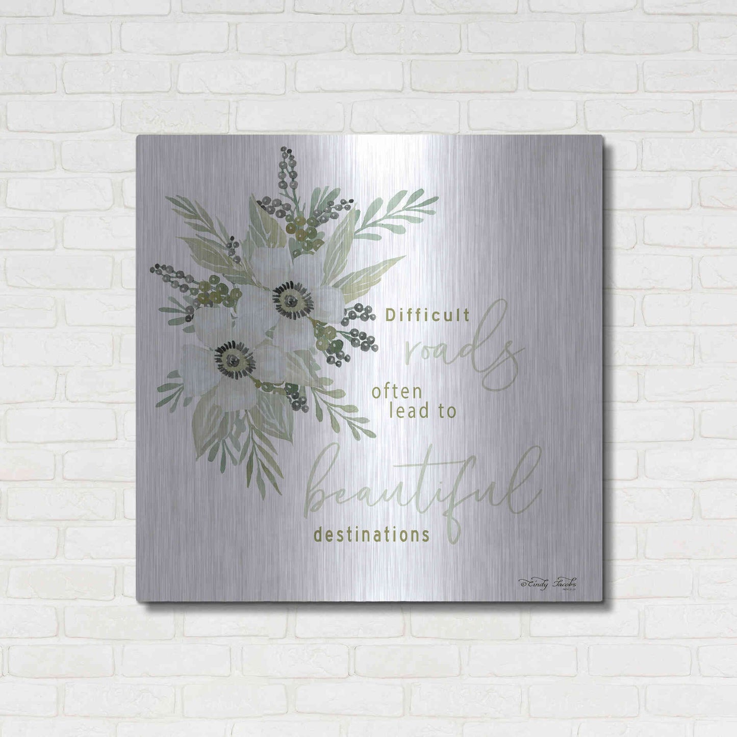 Luxe Metal Art 'Beautiful Destinations' by Cindy Jacobs, Metal Wall Art,36x36