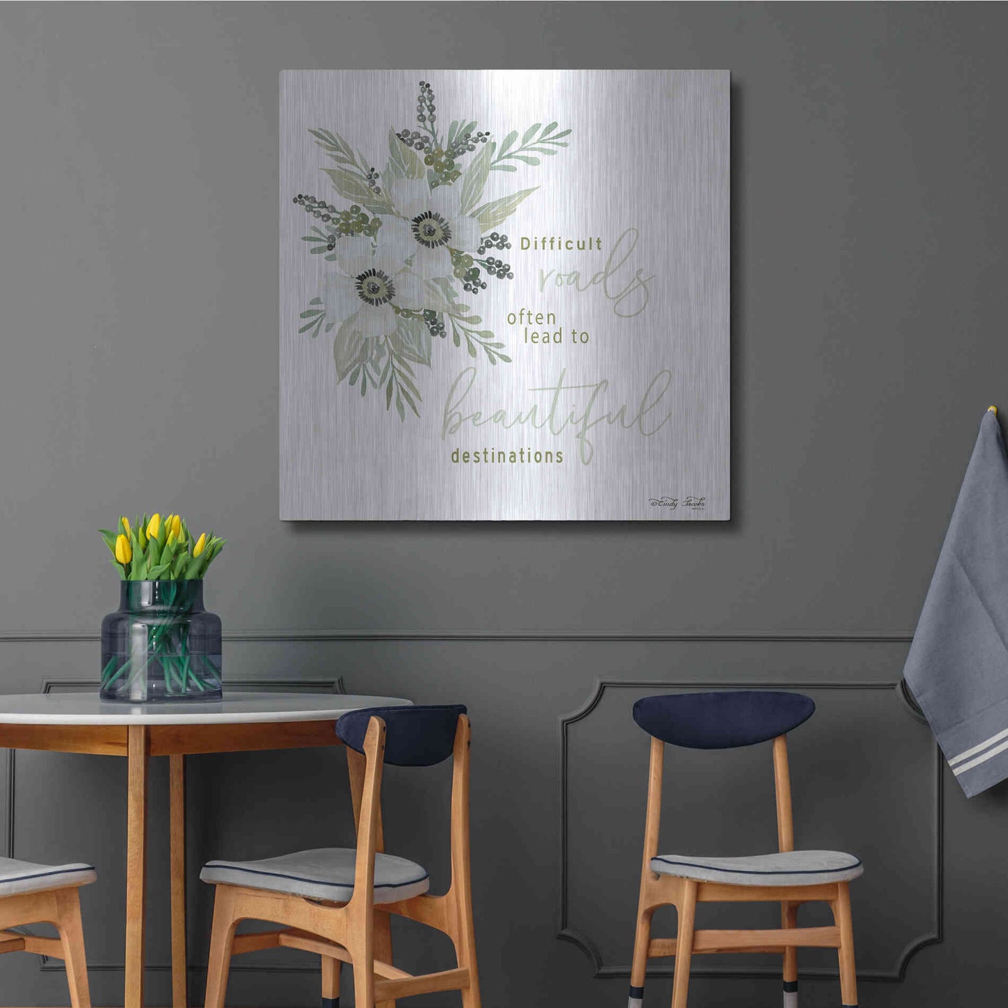 Luxe Metal Art 'Beautiful Destinations' by Cindy Jacobs, Metal Wall Art,36x36