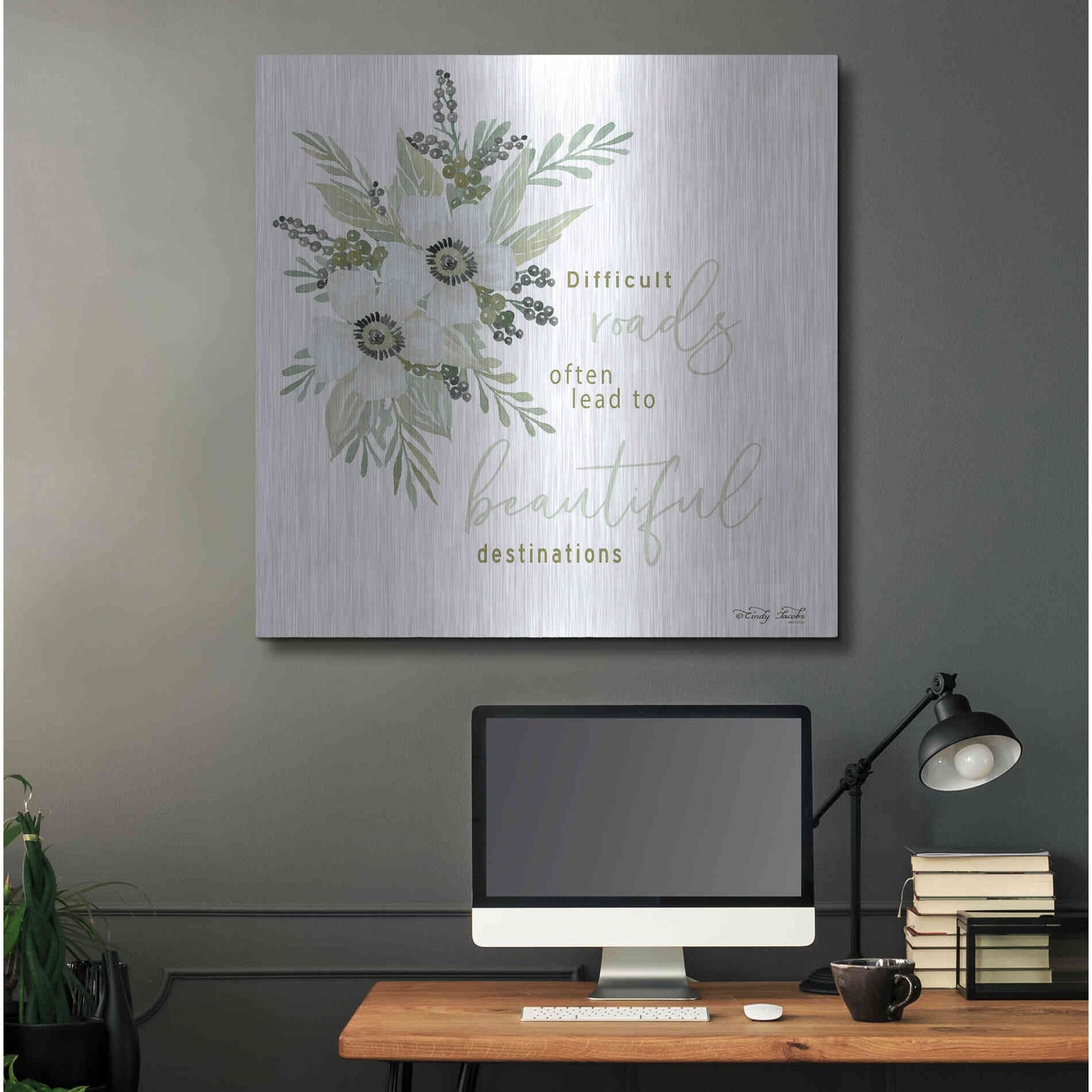 Luxe Metal Art 'Beautiful Destinations' by Cindy Jacobs, Metal Wall Art,36x36