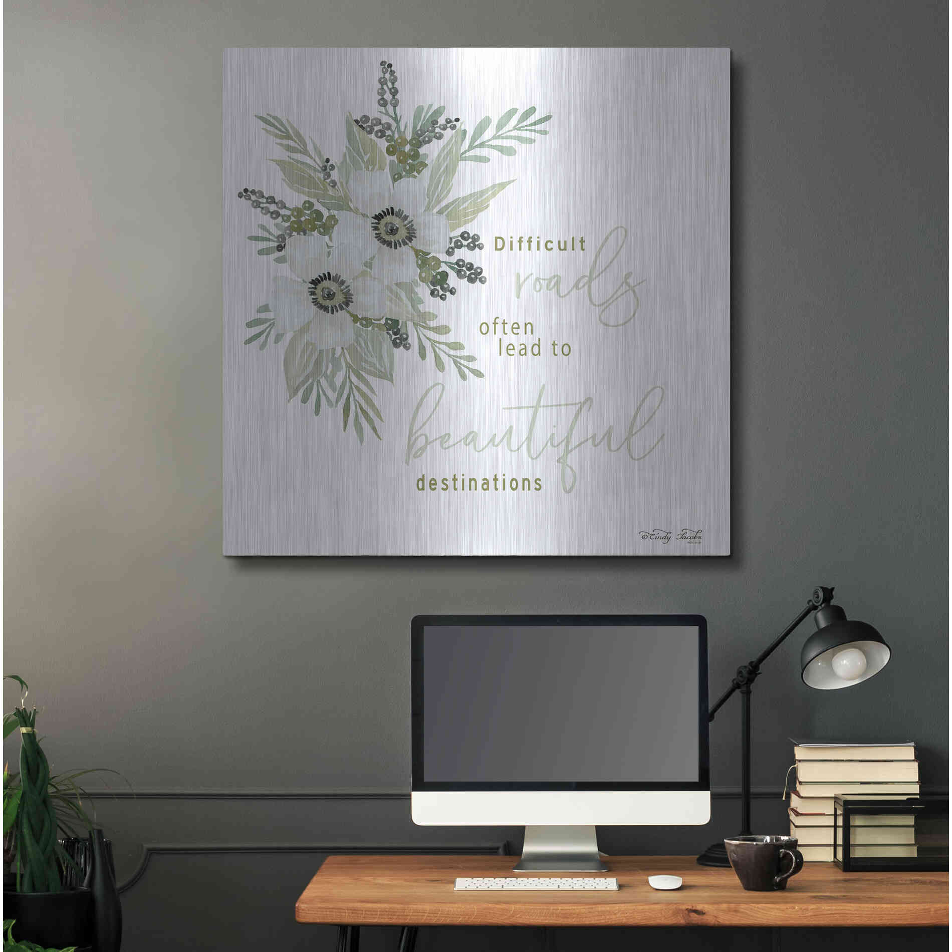 Luxe Metal Art 'Beautiful Destinations' by Cindy Jacobs, Metal Wall Art,36x36