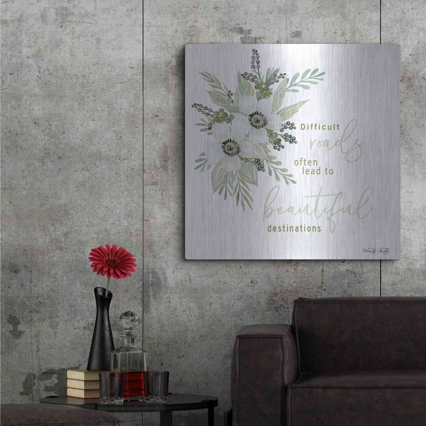 Luxe Metal Art 'Beautiful Destinations' by Cindy Jacobs, Metal Wall Art,36x36