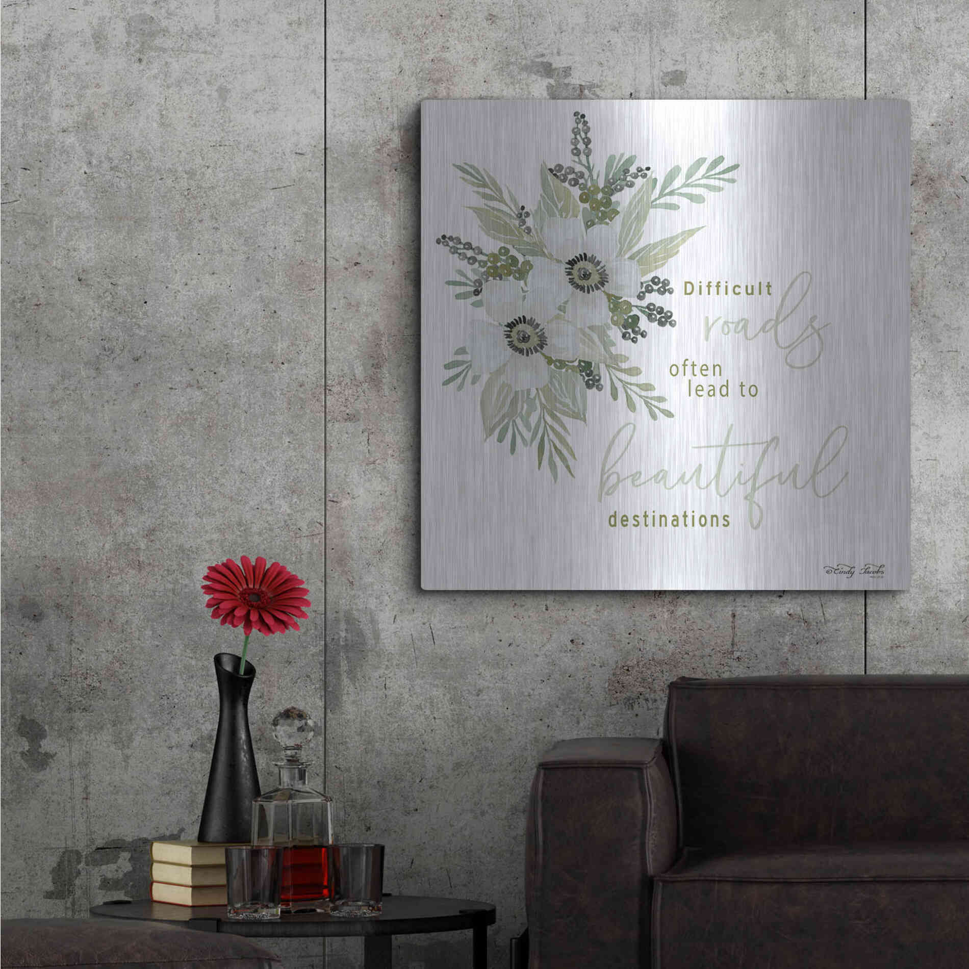 Luxe Metal Art 'Beautiful Destinations' by Cindy Jacobs, Metal Wall Art,36x36