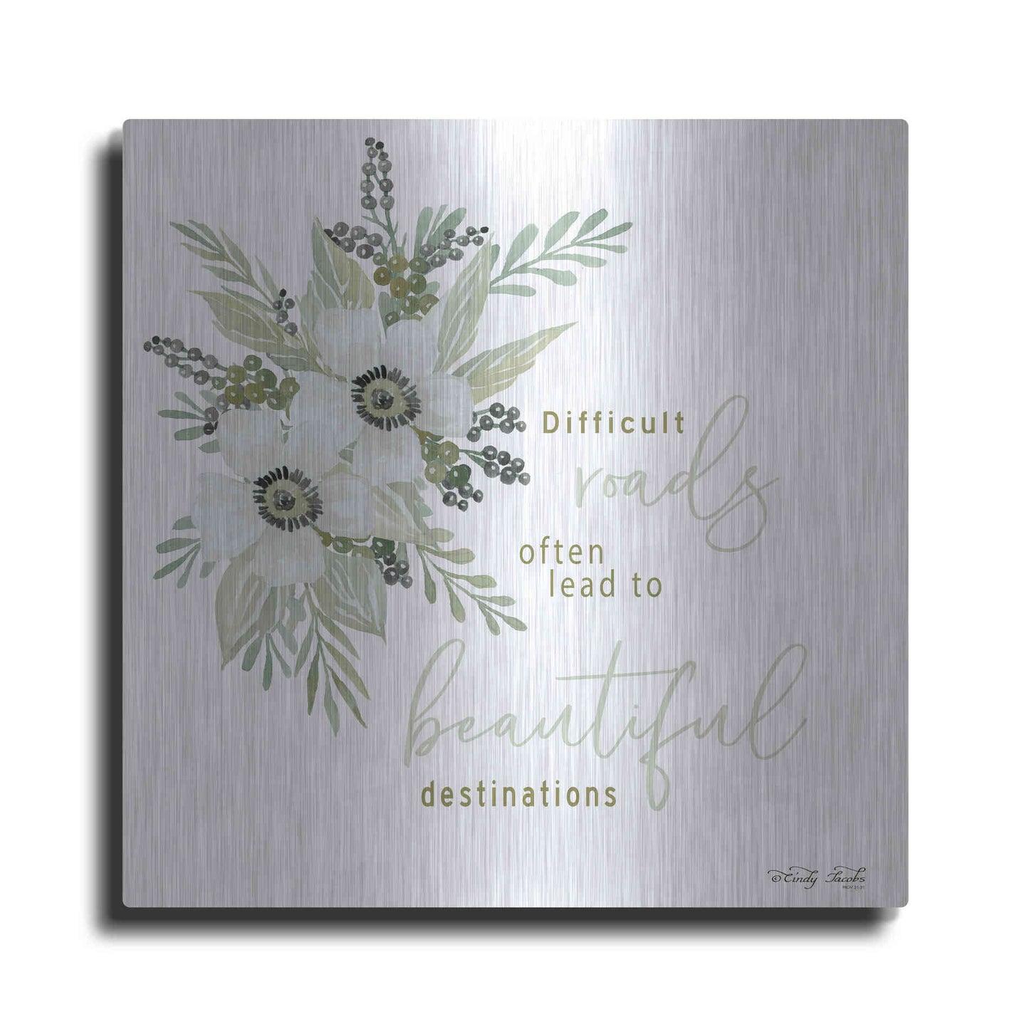 Luxe Metal Art 'Beautiful Destinations' by Cindy Jacobs, Metal Wall Art